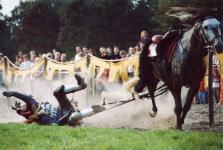 Chute tra�n�e ex�cut�e lors d' un spectacle celte.